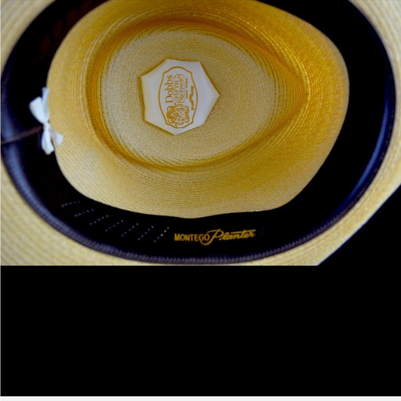 Retro Dobbs 5th Avenue, NY, Unisex Panama Straw Fedora-Size 7-3/8 and Hatbox - Picture 4 of 11